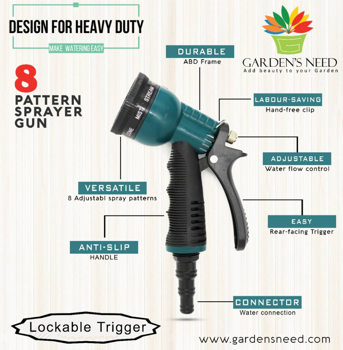 WATER SPRINKLER GUN 08 PATTERN