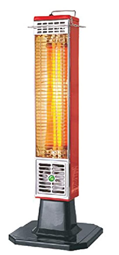 Room Heater 1500W Oscillating Quartz Heat Pillar (Red)