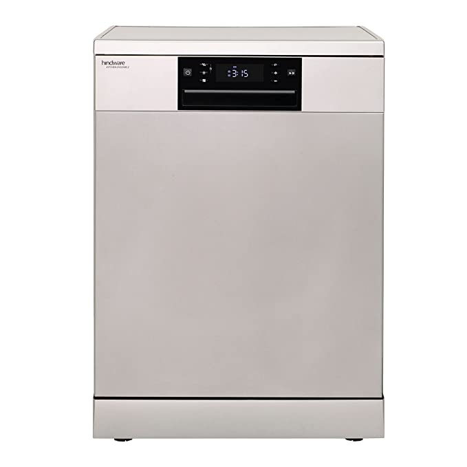 Hindware Calico 14 Place Settings Free Standing Auto-Clean Dishwasher With 8 Wash Programs (Silver) (DW100005)