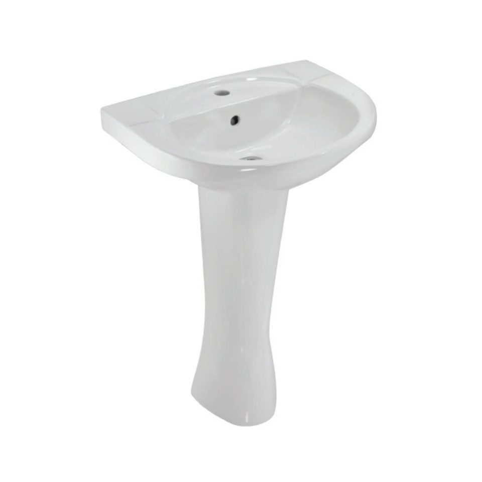 JAQUAR Wall Hung Basin with full pedestal CNS-WHT-811+ CNS-WHT-303