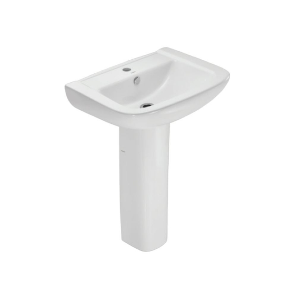 Jaquar Wall Hung Basin With Full Pedestal FNS-WHT-40801+FNS-WHT-40301.
