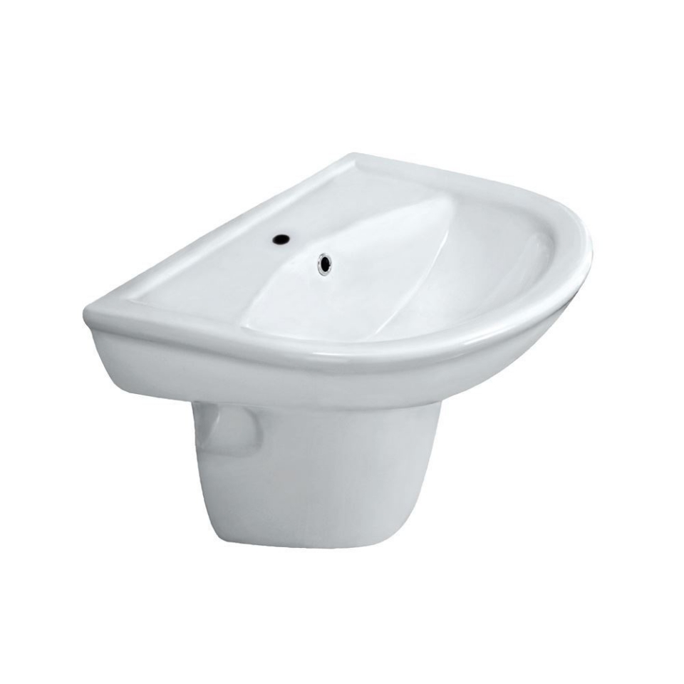 Jaquar Wall Hung Basin with Half Pedestal OPS-WHT-15801 + OPS-WHT-15305