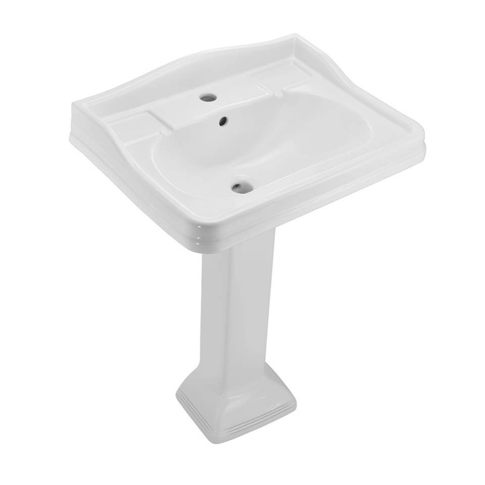 Jaquar Wall hung basin with full pedestal QPS-WHT-7803PM + QPS-WHT-7303PM