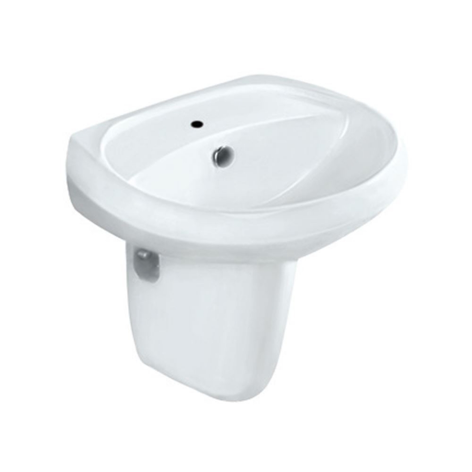 Jaquar Wall Hung Basin with half pedestal SLS-WHT-6801 + SLS-WHT-6305