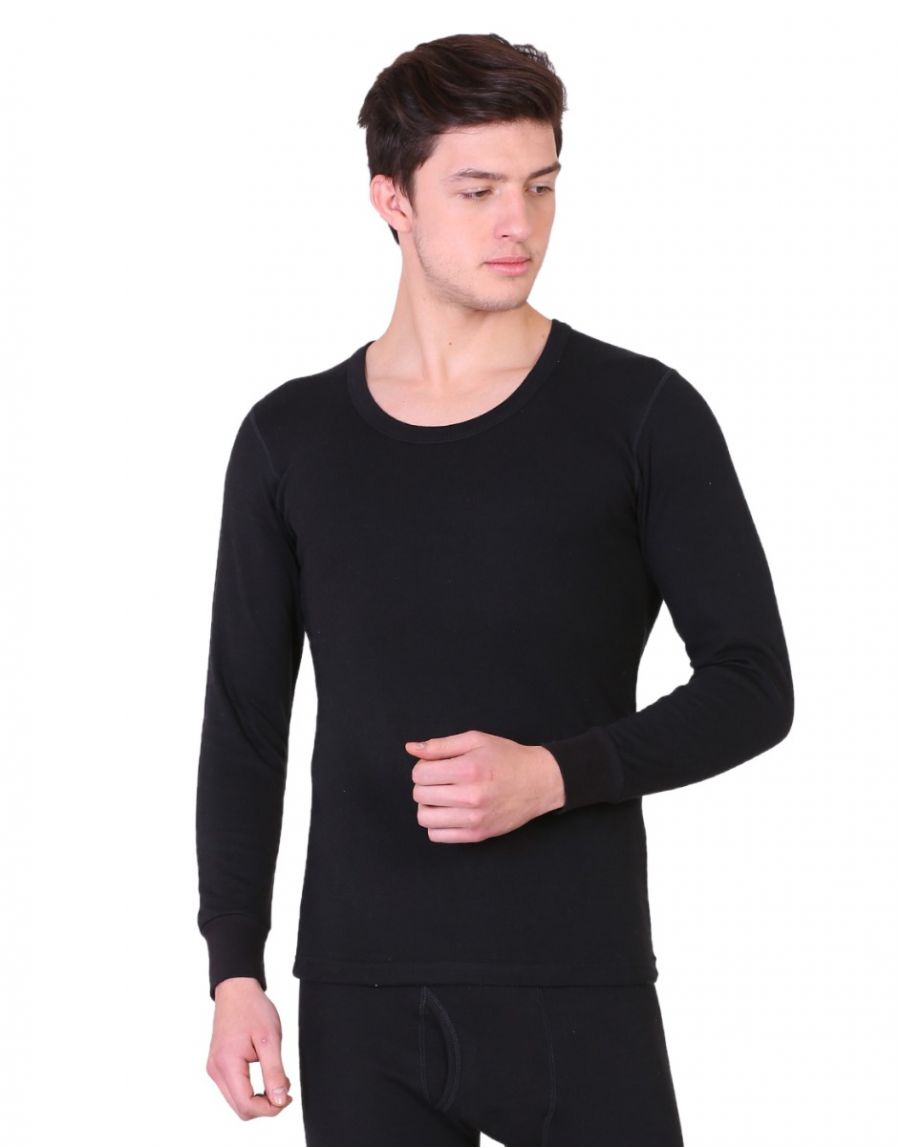 Kidley J-1 BLACK MEN TOP  THERMAL WEAR