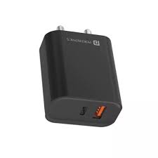 Portronics Adapto 45 20W Mobile Charger Adapter with Dual Port (USB A + PD Type C) (‎POR-1445)