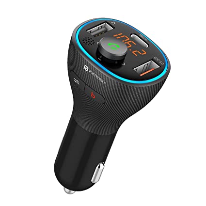 Portronics Auto 15 Bluetooth - FM Transmitter in-Car Radio Adapter, Music Streaming, USB Reading (POR 1265)