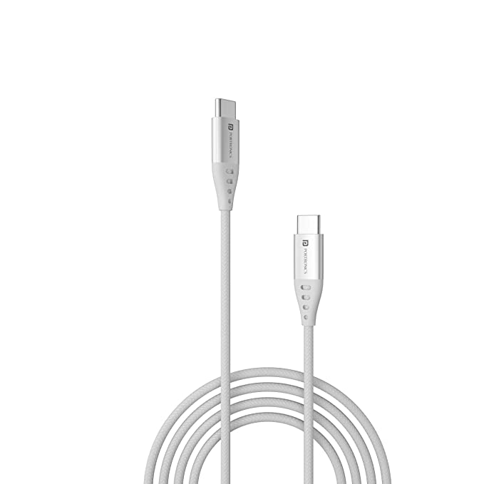 Portronics Konnect C1 20W PD Type C to Type C Data & Charging Cable Nylon Braided
