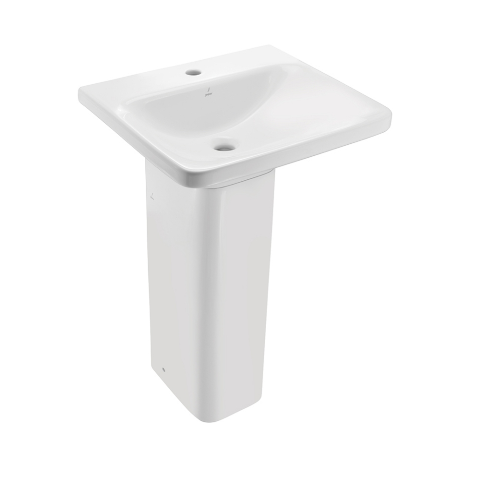 JAQUAR Wall hung basin LAS-WHT-91801+LAS-WHT-91301