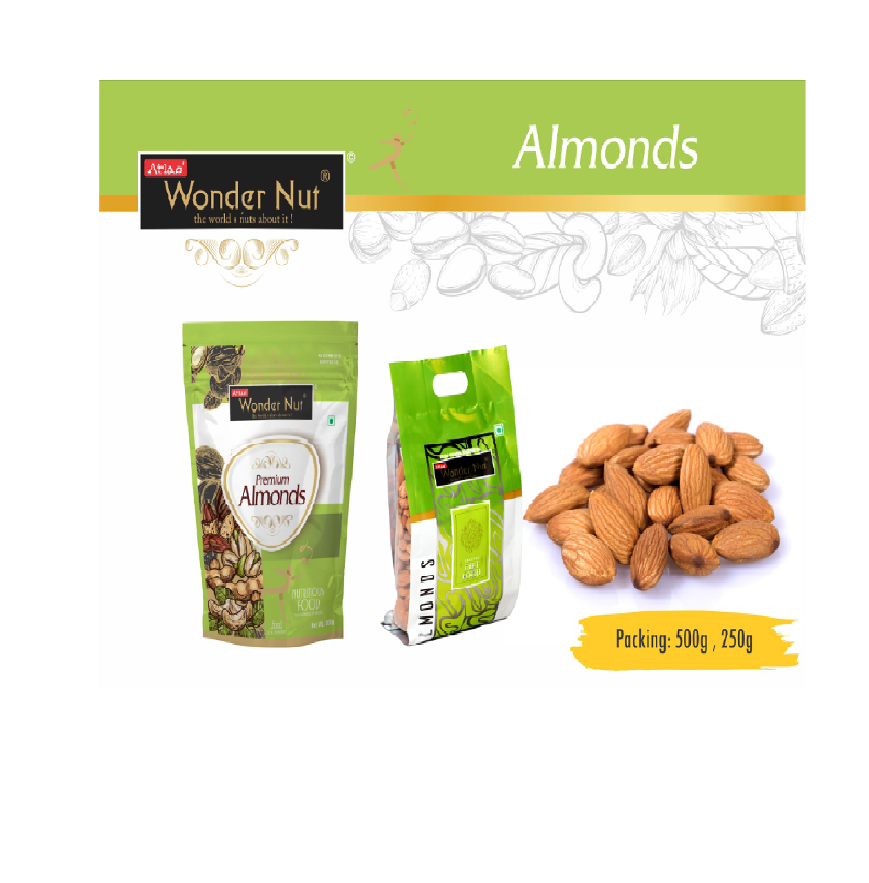 ATLAS WONDER NUTS Premium Almonds