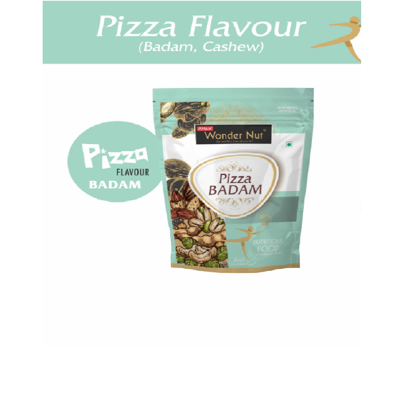 ATLAS WONDER NUT Pizza Flavoured badam (250gm)