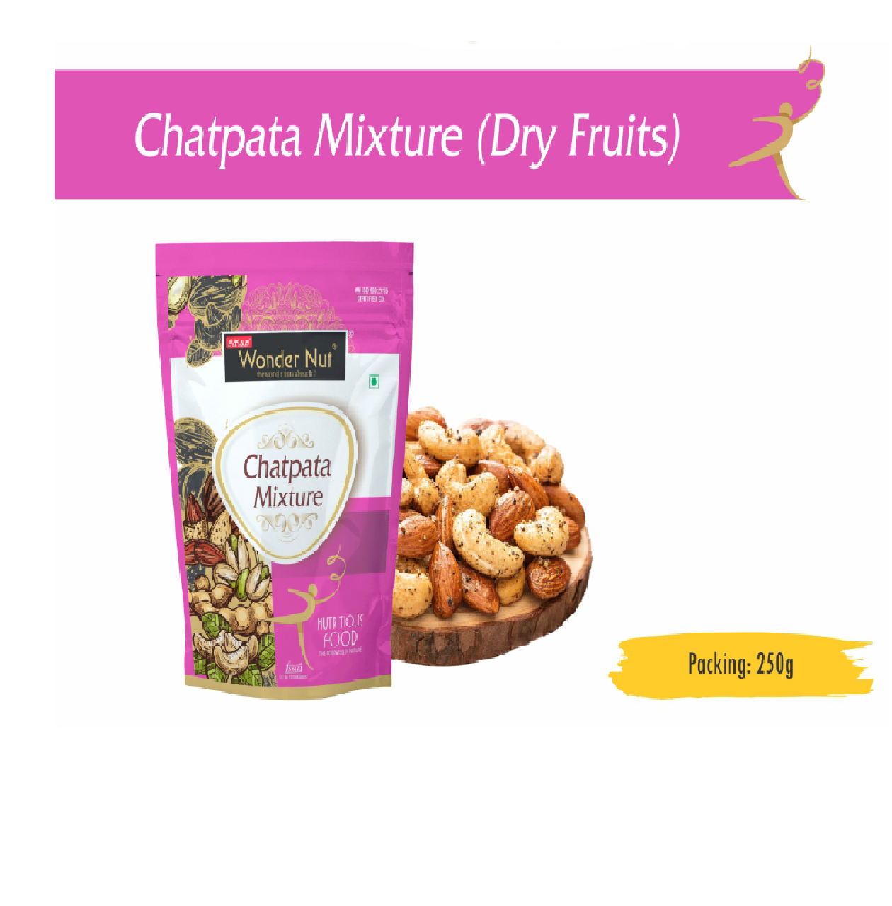 ATLAS WONDER NUT Mix Dryfruit Chatpata mixture 250 gm