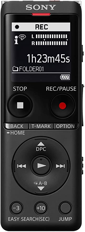 Sony  Light Weight Voice Recorder, with 20hours Battery Life, 4GB Built-in Memory -Black( ICD-UX570F)