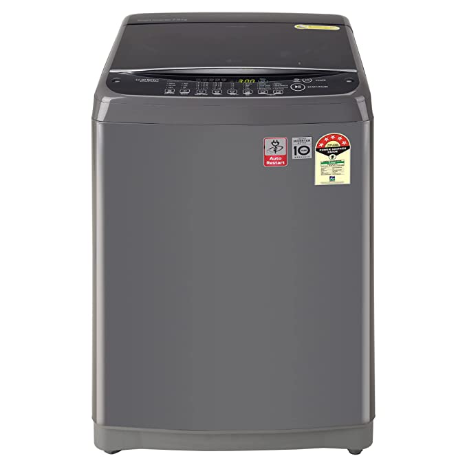 LG 7 Kg 5 Star Inverter Fully-Automatic Top Loading Washing Machine (T70SJMB1Z, Middle Black, Jet Spray+)