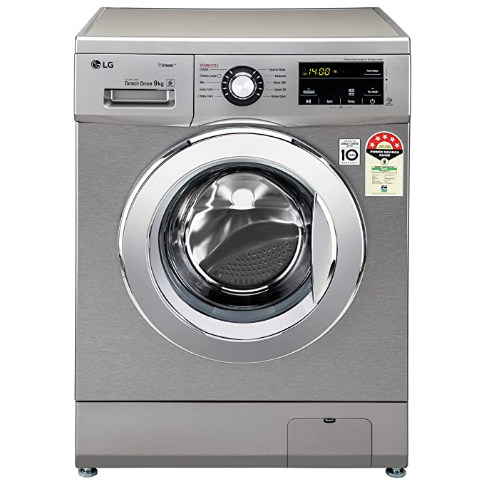 LG 9.0 Kg 5 Star Inverter Fully-Automatic Front Loading Washing Machine (FHM1409BDP, Platinum, 6 Motion Direct Drive)