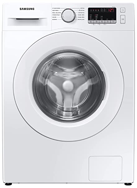 Samsung 7 Kg 5 Star Inverter, Hygiene Steam Fully-Automatic Front Loading Washing Machine (WW70T4020EE1TL, White, Diamond Drum)