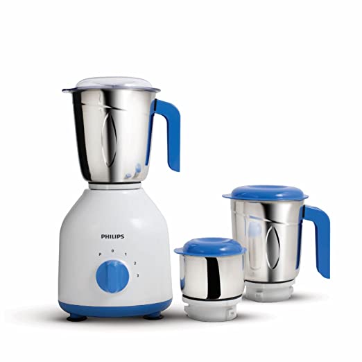 PHILIPS HL7555/00 600 Watt Mixer Grinder with 3 Jars, White