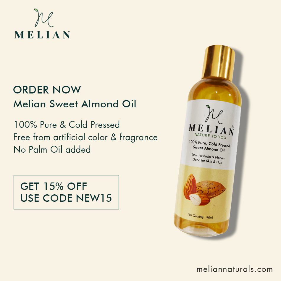 Melian naturals Almond Oil (Badam Rogan) for Hair 30ml (1+1 PACK OF 2)