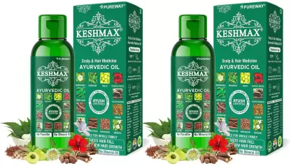 Keshmax Ayurvedic Scalp and Hair Oil, 120 ml (120ml - Pack of 2)