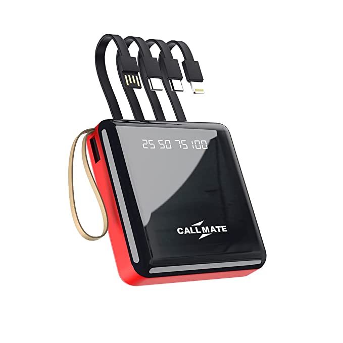 Callmate DX10S Power Bank 10000mAh Li-Polymer , in-Built 3 in 1 Cable