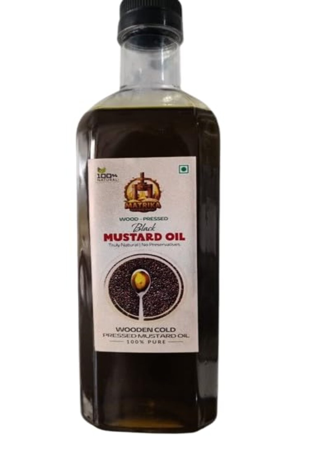 SARV MATRIKAA Pure Cold Pressed Black Mustard Oil , 100% Natural & Unrefined cooking oil