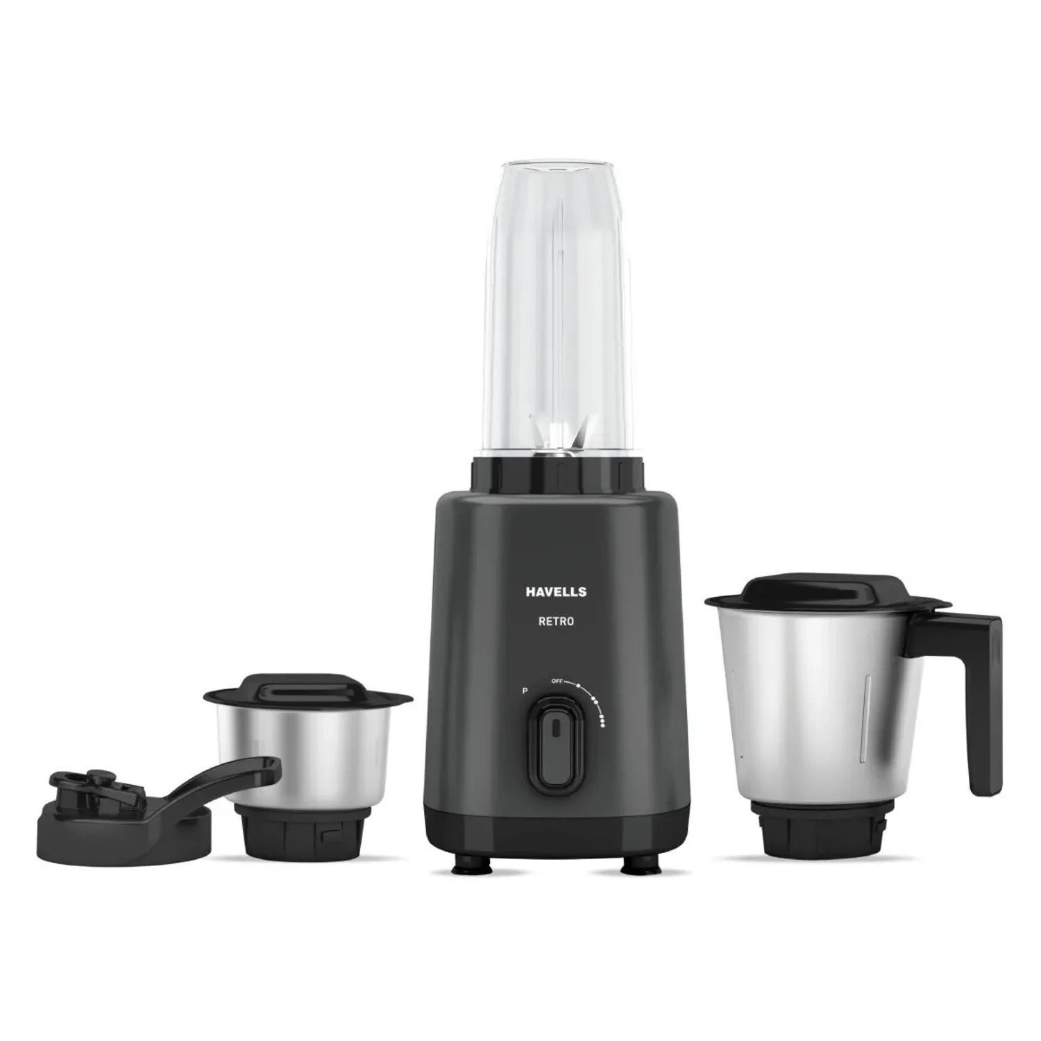 Havells Retro Nutri-Xl 500 Watts 3 Jar Mixer Grinder (GHFMGEZE050)