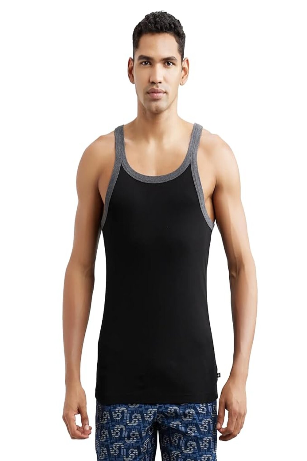 Jockey US27 Men's Super Combed Cotton Rib Square Neckline Vest