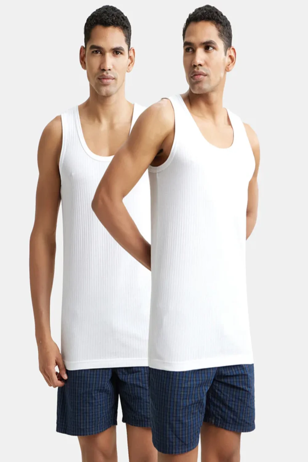 Jockey  pack of 2 Men's Super Combed Cotton Round Neck Sleeveless Vest (8816)