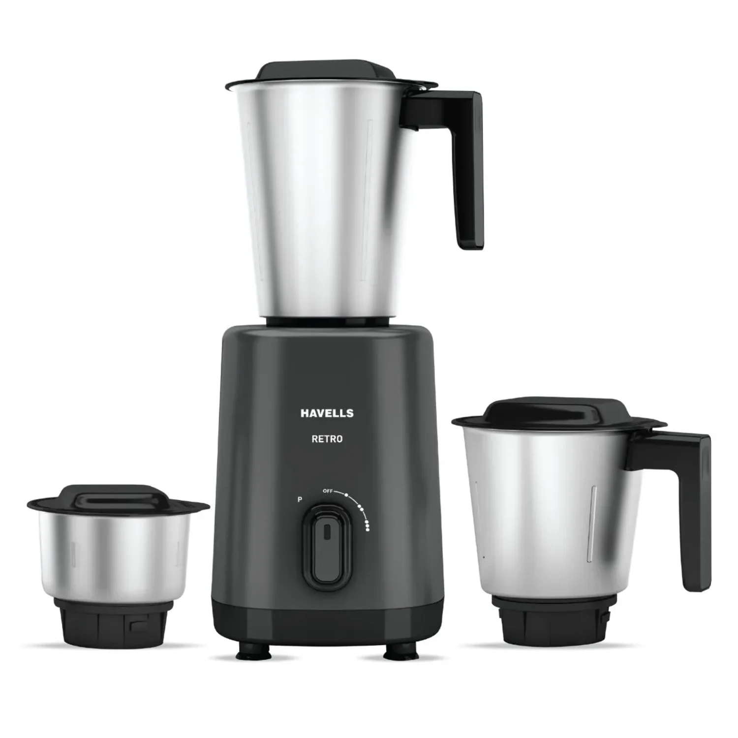 HAVELLS Retro 500 W Mixer Grinder with 3 jars (GHFMGEXE050)