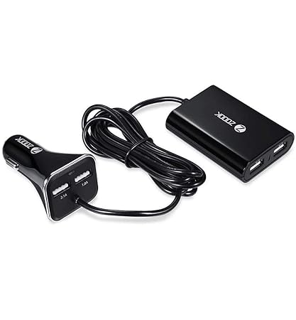 Zoook Roadster 4 Port Hi-Speed USB Car Charger & Extension Hub (ZK-ZF-ROADSTER)