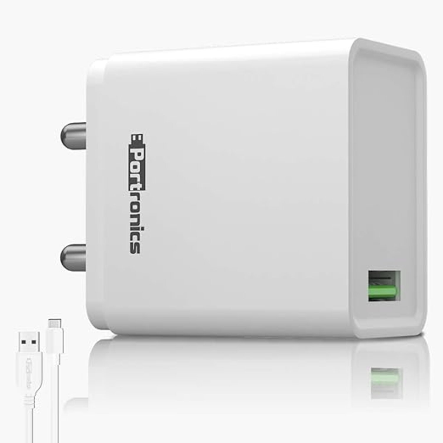 Portronics Adapto One,18W 3A Mach USB Charging Adaptor (POR 1104)