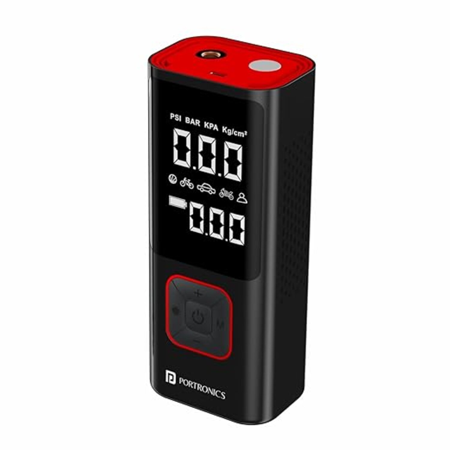 Portronics Vayu 2.0 Rechargeable Tyre Inflator with 150 PSI Pressure (POR 2319)