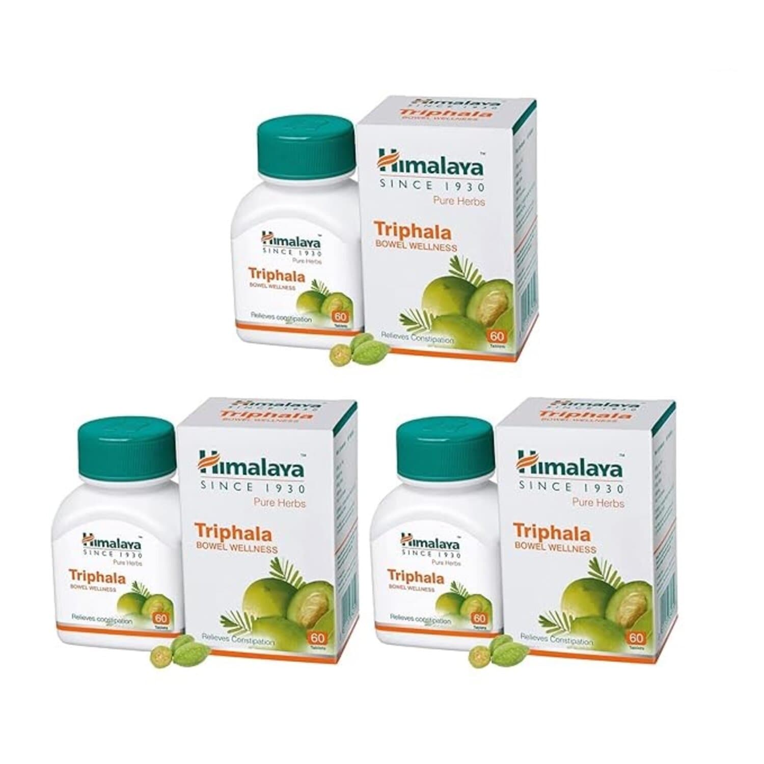 Himalaya Pack of 3 Triphala Bowel Wellness tablets