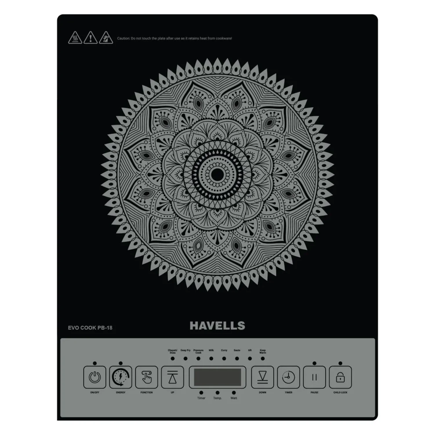 HAVELLS EVO COOK PB18  1800 W Induction Cooktop Push Button  (GHCICELK180)