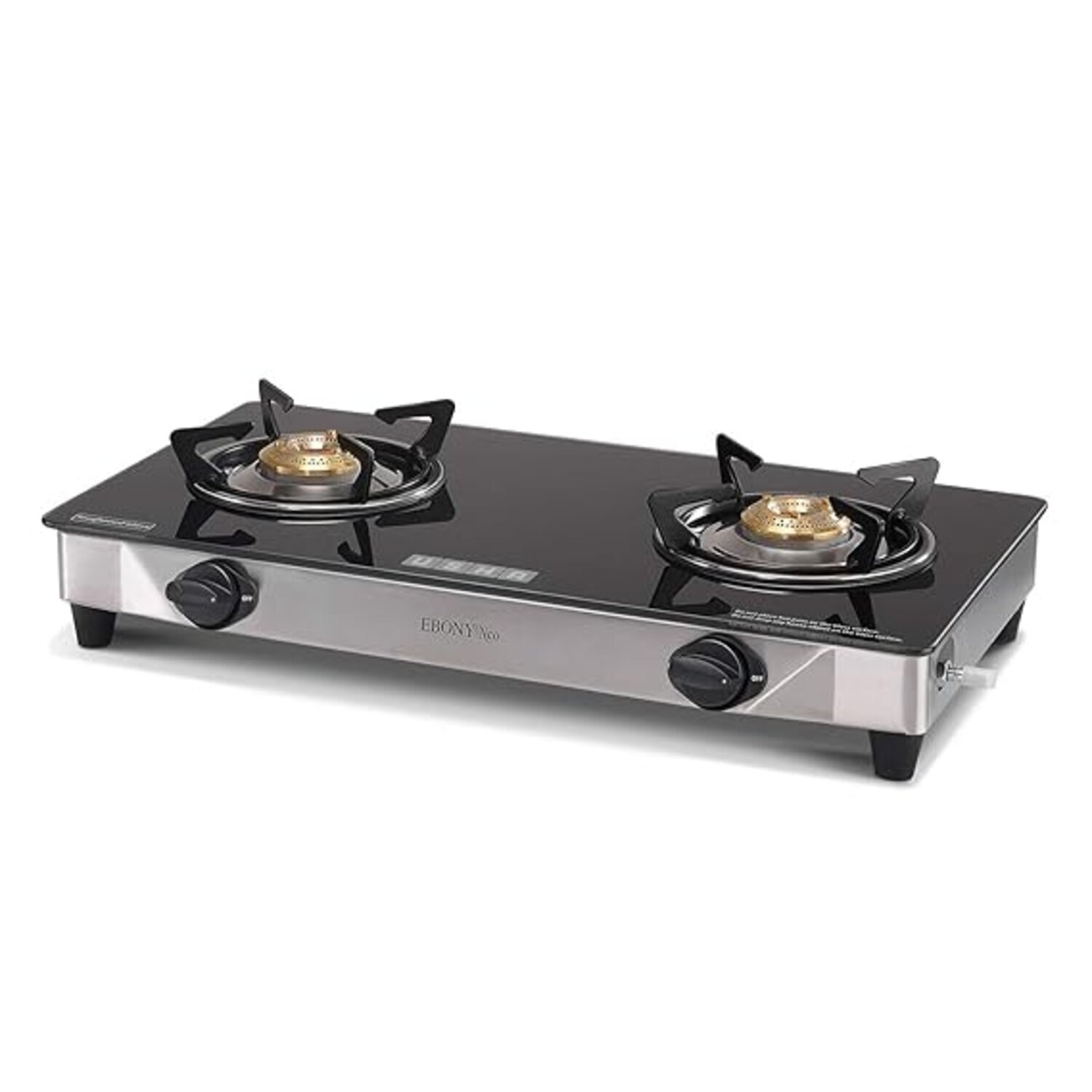 Usha Ebony Neo GS 2003 Stainless Steel Manual Ignition , Glass Top 2 Burner Gas Stove