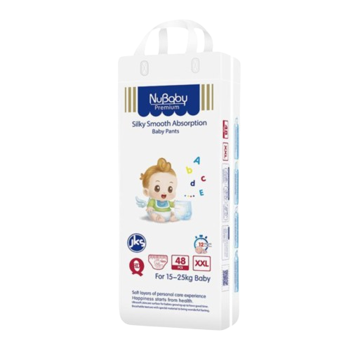 Nubaby Premium Pants All round Protection Pants Style Baby Pants, XXL , 48 Count