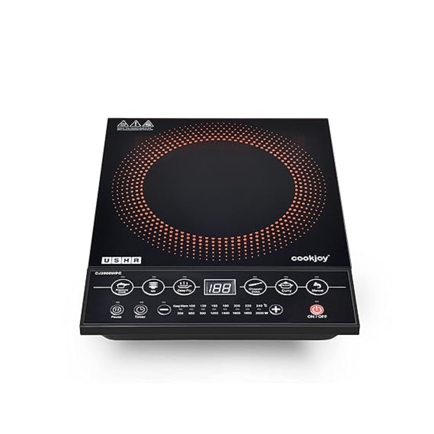Usha Cookjoy 2000 Watt Induction Cooktop   (CJ2000WPC)