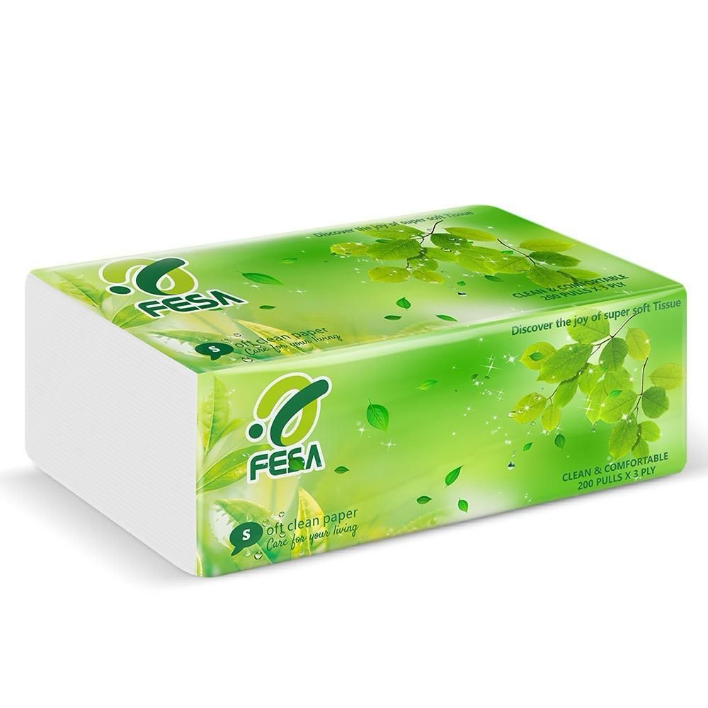 FESA TISSUE 3 - Ply Face Tissue 180 Pulls Per Box (540 Sheets) Pack of 3