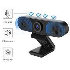 webcam and speakers, and probably a microphone