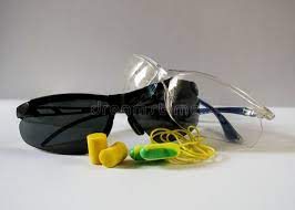 Safety glasses  &  ear plugs